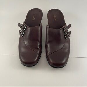 Clarks wedges, mules